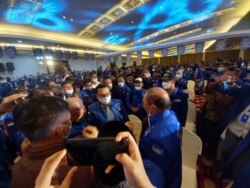 Ketua Umum terpilih Partai Demokrat versi kongres luar biasa (KLB) Deli Serdang, Moeldoko, saat tiba di lokasi kongres di Sibolangit, Kabupaten Deli Serdang, Sumatera Utara, Jumat 5 Maret 2021. (Dokumentasi pribadi)