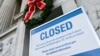 A sign is displayed at the National Archives building that is closed because of a U.S. government shutdown in Washington, Dec. 22, 2018.