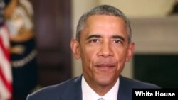 Presiden AS Barack Obama menyampaikan pidato mingguan (foto: dok).