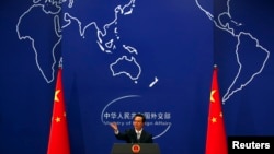 중국 외교부 훙레이 대변인 (자료사진)