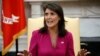 Outgoing U.S. Ambassador to the United Nations Nikki Haley speaks during a meeting with President Donald Trump in the Oval Office of the White House, Oct. 9, 2018.