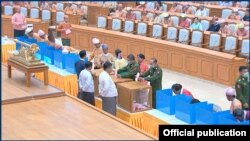 ဖွဲ့စည်းပုံ ပြင်ဆင်ရေး ပြည်ထောင်စုလွှတ်တော်မှာ မဲခွဲဆုံးဖြတ်စဉ်