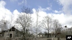 A view of the abandoned village of Redkovka, April 2011