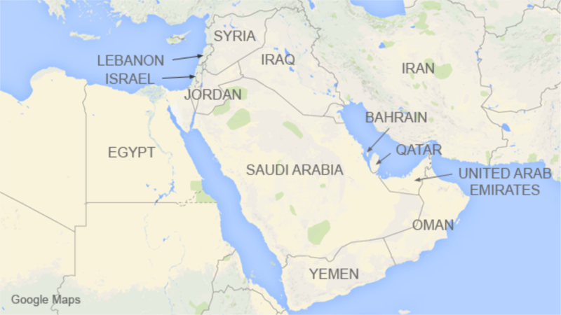 چندین کشور عربی که میزبان تأسیسات و مواضع نظامی آمریکا هستند، هدف حملات جمهوری اسلامی قرار گرفتند