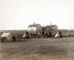 U.S. School for Indians at Pine Ridge, SD. 1891.
