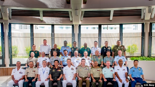 美军印太司令部2018年9月11日召集各国军事将领会议（美国海军照片）