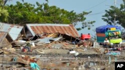 Tsunami di Palu, Sulawesi Tengah meluluhlantakkan kawasan permukiman, Sabtu (29/9).