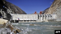 FILE - Picture shows the Zangmu Hydropower Station in Gyaca county in Lhoka, or Shannan prefecture, southwest China's Tibet region, Nov. 23, 2014.
