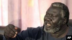 Sudan People's Liberation Movement (SPLM) governor of Blue Nile state Malik Aggar speaks during joint news conference in Khartoum (File Photo).