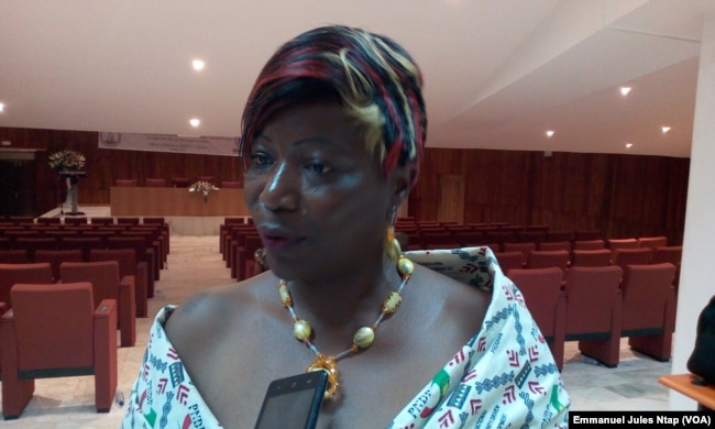 Esther Ndoe Yoffoa, maire de Gado Badgeré à l'est du Cameroun venue discuter à Yaoundé, au Cameroun, le 30 mai 2017. (VOA/Emmanuel Jules Ntap)