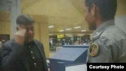 راؤ انوار کی کراچی ایئرپورٹ پر ریکارڈ کی جانے والی سی سی ٹی وی فوٹیج سے لی گئی تصویر