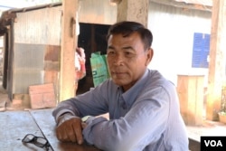 Tith Marong, 66, a CNRP district chief, says he is frequently watched by the government and fears traveling. “We are watched every day. If we say something wrong, there is a problem,” he said, Feb. 14, 2018. (Sun Narin/VOA Khmer)