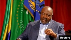 A still image from video shows Gabon President Ali Bongo being interviewed in Libreville, Gabon, September 24, 2016. 