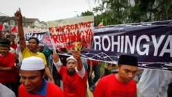 ရခိုင်အရေး မလေးရှား ဘာသာရေးနဲ့လူမှုအသင်းများ မလေးရှားမြန်မာသံရုံးရှေ့ ဆန္ဒပြ