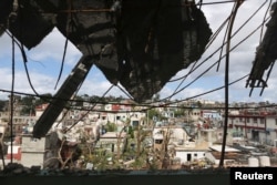 A view shows the aftermath of a tornado that ripped through a neighborhood in Havana, Cuba Jan. 28, 2019.