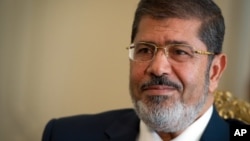 Ông Mohammed Morsi ở Cung điện Ittihadiya Palace, nơi ở chính thức của Tổng thống ở Heliopolis, ngoại ô Cairo. 