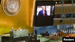 Tổng thống Mỹ Donald Trump ngày 22/9 phát biểu tại Đại hội đồng Liên hiệp quốc qua mạng, tấn công việc Trung Quốc đối phó với đại dịch virus corona.