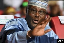 L'ancien vice-président Atiku Abubakar lors de la convention nationale du parti démocratique du peuple (PDP), à Port Harcourt, dans l'État de Rivers, le 6 octobre 2018.