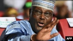 L'ancien vice-président Atiku Abubakar lors de la convention nationale du parti démocratique du peuple (PDP), à Port Harcourt, dans l'État de Rivers, le 6 octobre 2018.