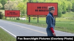 Frances McDormand stars as a mother who goes to war with police in her town after her daughter's murder in the film, "Three Billboards Outside Ebbing, Missouri.''