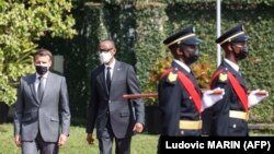 Perezida Paul Kagame w'u Rwanda yakira Emmanuel Macron w'Ubufaransa