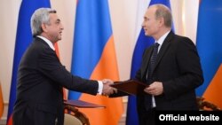 Հայաստանի նախագահ Սարգսյանն ու Ռուսաստանի նախագահ Պուտինը՝ 2013 թ. սեպտեմբերի 3-ին կայացած հանդիպման ժամանակ (արխիվային լուսանկար)