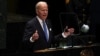 Presiden Amerika Joe Biden memberikan pidato pertamanya di Majelis Umum PBB hari Selasa (21/9). 