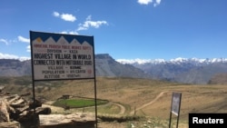 At 4,587 meters (15,050 feet), Komik village - located in Spiti Valley in India's northern state of Himachal Pradesh state - is one of the world's highest human settlements with a road, July 4, 2017..