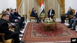دیدار ریک پری وزیر انرژی آمریکا با رئیس جمهوری عراق در بغداد - ۱۱ دسامبر ۲۰۱۸ 