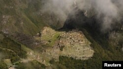Аэрофотоснимок древнего поселения в Андах