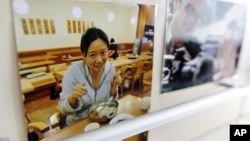 A picture of Al-Jazeera correspondent Melissa Chan is seen at their China bureau office, in Beijing May 8, 2012.