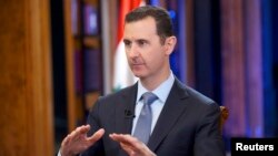 Tổng thống Syria Bashar al-Assad trong một cuộc phỏng vấn với Fox News tại Damascus, ngày 19/9/2013.