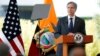 U.S. Secretary of State Antony Blinken takes part in the Ministerial Conference on Migration at the Foreign Ministry headquarters in Bogota, Colombia, Oct. 20, 2021.