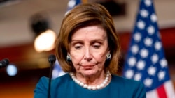 US House Speaker Nancy Pelosi of Calif., listens to a question from a reporter during a news conference on Capitol Hill in Washington, Oct. 28, 2021.