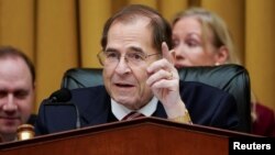 Archivo - El presidente de la Comisión Judicial de la Cámara de Representantes de EE.UU. Jerrold Nadler habla durante una audiencia en el Capitolio en Washington el 26 de marzo de 2019. 