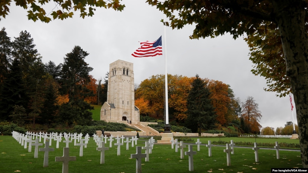 Nghĩa trang Mỹ Aisne-Marne trong Rừng Belleau cách Paris 85 km về phía đông, Pháp, ngày 10 tháng 11, 2018