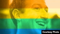 Foto profil Mark Zuckerberg yang menggunakan fitur pelangi untuk merayakan persamaan hak LGBT (foto: Facebook)