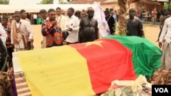 Funeral service for the chief of the Ballong people in Ballong, southwestern Cameroon, March 8, 2018. (M Edwin Kindzeka/VOA)