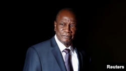 Alpha Condé, alors président de la Guinée, à Paris, en France, le 10 novembre 2018.