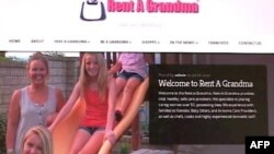 Internet stranica kompanije "Rent-a-grandma"