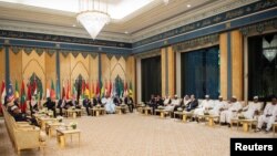 FILE - General view of Arab leaders during the14th Islamic summit of the Organisation of Islamic Cooperation (OIC) in Mecca, Saudi Arabia June 1, 2019.