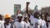 FILE - Supporters of the ruling party celebrate the results of the presidential elections in Lusaka, Zambia, Aug. 15, 2016. 