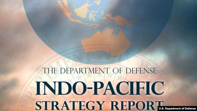 美国国防部的《印度 - 太平洋战略报告》报告封面的一部分（国防部网站，2019年5月31日）