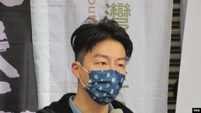 台灣青年政治工作者吳崢(美國之音張永泰拍攝)
