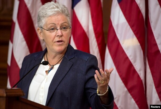 FILE - Environmental Protection Agency (EPA) Administrator Gina McCarthy speaks during a news conference in Washington, June 2, 2014.