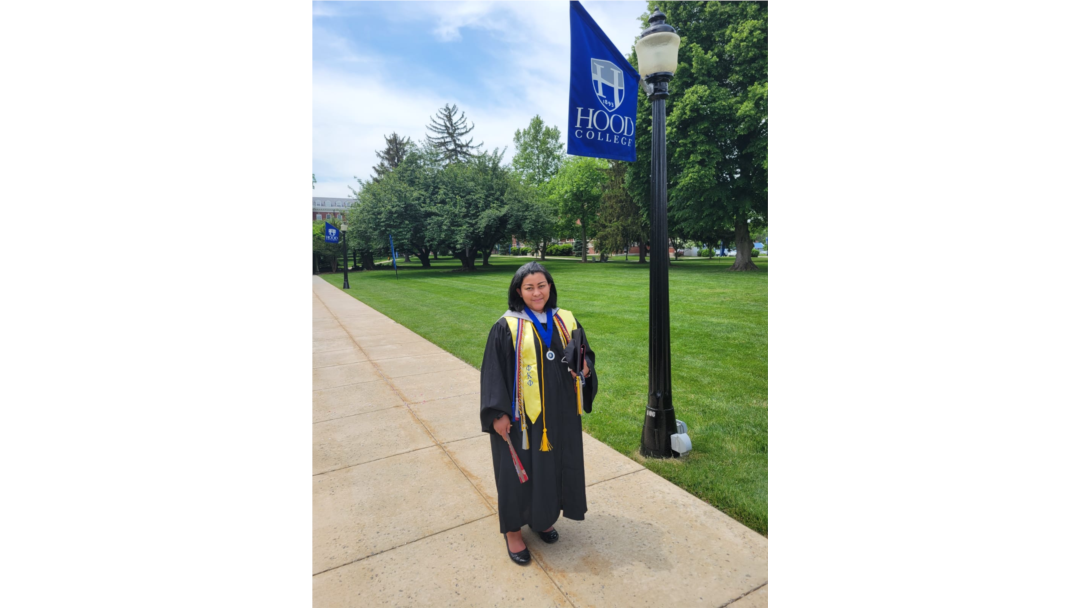 Nia English is pictured at Hood College. (Courtesy - Nia English)