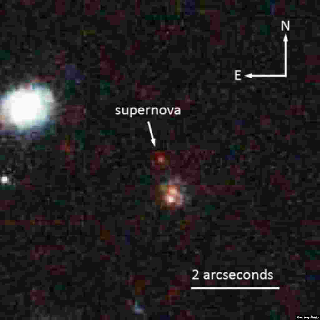 NASA’s Hubble Space Telescope captured this image of the 10-billion year old supernova SCP-0401. (Space Telescope Science Institute) 