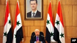 Menteri Luar Negeri Suriah, Walid al-Moallem di Damascus, Suriah, 8 Mei 2017. (Foto: dok).