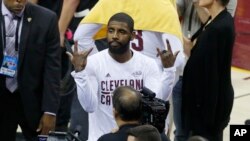 Kyrie Irving, alors avec les Cavaliers, Cleveland, le 10 juin 2017. 