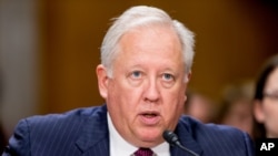 Thomas Shannon, U.S. undersecretary of state for political affairs, testifies about recent Iranian actions and implementation of the nuclear deal.at a Senate Foreign Relations Committee hearing on Capitol Hill in Washington, April 5, 2016.